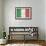 Italy Flag Distressed-null-Framed Art Print displayed on a wall