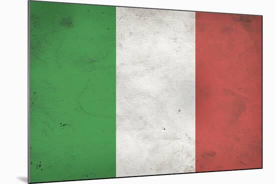 Italy Flag Distressed-null-Mounted Art Print