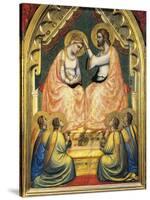 Italy, Florence, Basilica of Holy Cross, Bandini Baroncelli Chapel, Coronation of Virgin-Giotto di Bondone-Stretched Canvas