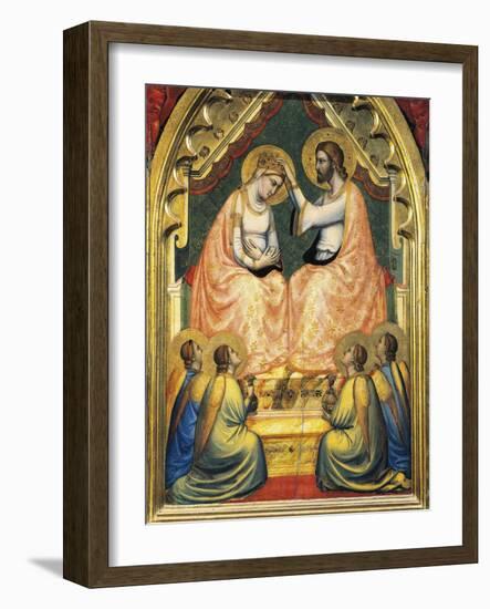 Italy, Florence, Basilica of Holy Cross, Bandini Baroncelli Chapel, Coronation of Virgin-Giotto di Bondone-Framed Giclee Print