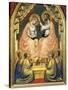 Italy, Florence, Basilica of Holy Cross, Bandini Baroncelli Chapel, Coronation of Virgin-Giotto di Bondone-Stretched Canvas