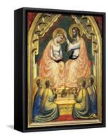 Italy, Florence, Basilica of Holy Cross, Bandini Baroncelli Chapel, Coronation of Virgin-Giotto di Bondone-Framed Stretched Canvas