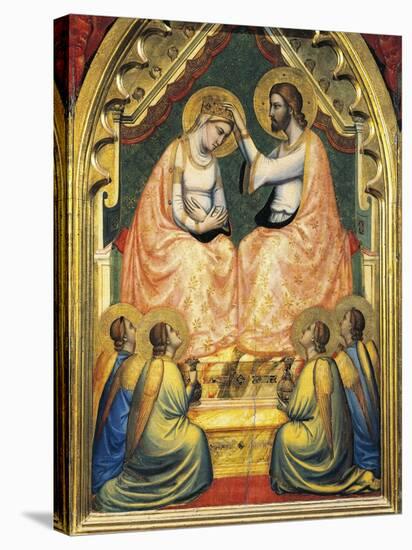 Italy, Florence, Basilica of Holy Cross, Bandini Baroncelli Chapel, Coronation of Virgin-Giotto di Bondone-Stretched Canvas