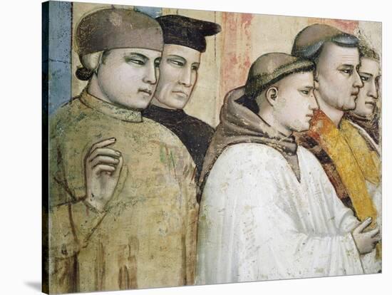 Italy, Florence, Basilica of Holy Cross, Bardi Chapel, Death of St Francis, 1325-1330-Giotto di Bondone-Stretched Canvas