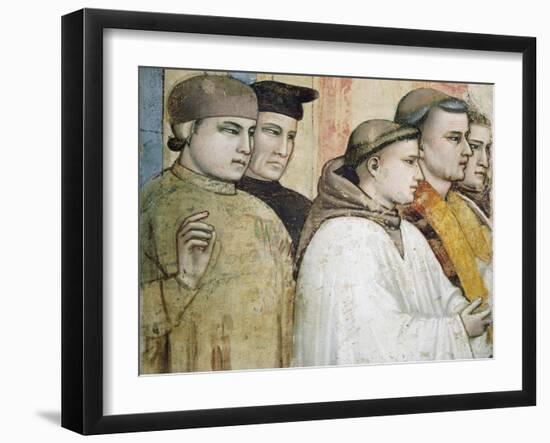 Italy, Florence, Basilica of Holy Cross, Bardi Chapel, Death of St Francis, 1325-1330-Giotto di Bondone-Framed Giclee Print