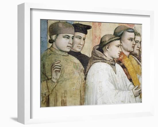 Italy, Florence, Basilica of Holy Cross, Bardi Chapel, Death of St Francis, 1325-1330-Giotto di Bondone-Framed Giclee Print