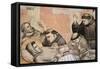 Italy, Florence, Basilica of Holy Cross, Bardi Chapel, Death of St Francis-Giotto di Bondone-Framed Stretched Canvas