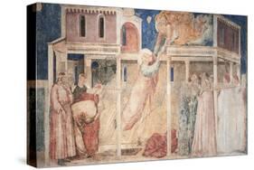 Italy, Florence, Basilica of Holy Cross, Peruzzi Chapel, Stories of John Evangelist: Kidnapping-Giotto di Bondone-Stretched Canvas