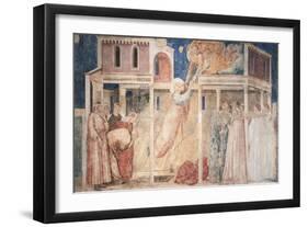 Italy, Florence, Basilica of Holy Cross, Peruzzi Chapel, Stories of John Evangelist: Kidnapping-Giotto di Bondone-Framed Giclee Print