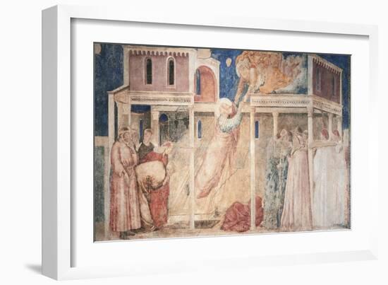 Italy, Florence, Basilica of Holy Cross, Peruzzi Chapel, Stories of John Evangelist: Kidnapping-Giotto di Bondone-Framed Giclee Print