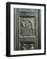 Italy, Florence, Church of San Lorenzo, Old Sacristy, Door with Bronze Relief, 1435-1443-null-Framed Giclee Print