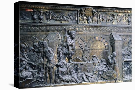 Italy, Florence, Church of San Lorenzo, Resurrection, Detail from Right Side of Relief of Pulpit-null-Stretched Canvas