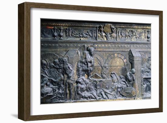 Italy, Florence, Church of San Lorenzo, Resurrection, Detail from Right Side of Relief of Pulpit-null-Framed Giclee Print