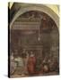 Italy, Florence, Cloister of Votes, Basilica of Most Holy Annunciation, Birth of Virgin, 1514-Andrea del Sarto-Stretched Canvas