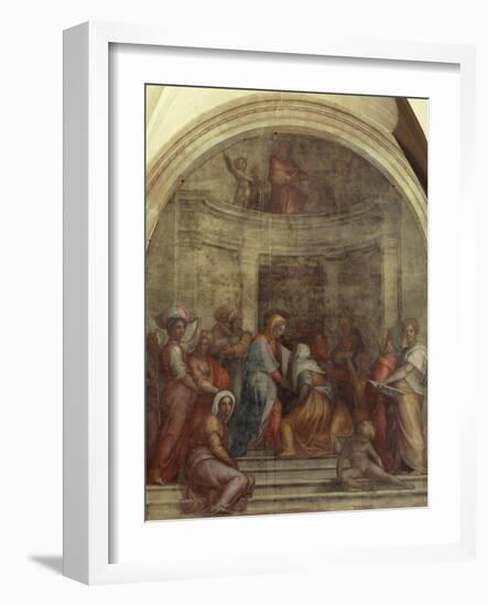 Italy, Florence, Cloister of Votes, Basilica of Most Holy Annunciation, Visitation, 1516-Giacomo Carucci-Framed Giclee Print