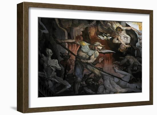 Italy. Florence. Dome of Brunelleschi. Last Judgement, by Giorgio Vasari and Zuccari-Giorgio Vasari-Framed Giclee Print