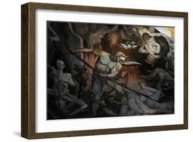 Italy. Florence. Dome of Brunelleschi. Last Judgement, by Giorgio Vasari and Zuccari-Giorgio Vasari-Framed Giclee Print