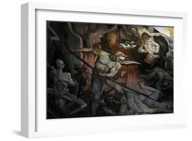 Italy. Florence. Dome of Brunelleschi. Last Judgement, by Giorgio Vasari and Zuccari-Giorgio Vasari-Framed Giclee Print