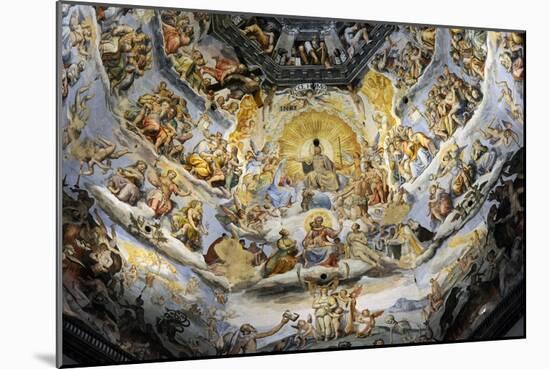 Italy. Florence. Dome of Brunelleschi. Last Judgement, by Giorgio Vasari and Zuccari-Giorgio Vasari-Mounted Giclee Print