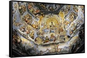 Italy. Florence. Dome of Brunelleschi. Last Judgement, by Giorgio Vasari and Zuccari-Giorgio Vasari-Framed Stretched Canvas