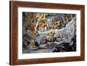 Italy. Florence. Dome of Brunelleschi. Last Judgement, by Giorgio Vasari and Zuccari-Giorgio Vasari-Framed Giclee Print