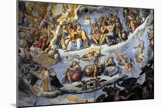 Italy. Florence. Dome of Brunelleschi. Last Judgement, by Giorgio Vasari and Zuccari-Giorgio Vasari-Mounted Giclee Print