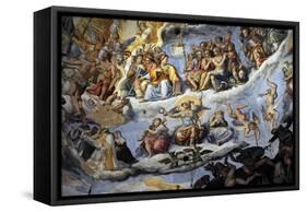 Italy. Florence. Dome of Brunelleschi. Last Judgement, by Giorgio Vasari and Zuccari-Giorgio Vasari-Framed Stretched Canvas