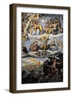 Italy. Florence. Dome of Brunelleschi. Last Judgement, by Giorgio Vasari and Zuccari-Giorgio Vasari-Framed Giclee Print