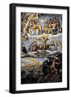 Italy. Florence. Dome of Brunelleschi. Last Judgement, by Giorgio Vasari and Zuccari-Giorgio Vasari-Framed Giclee Print