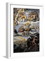 Italy. Florence. Dome of Brunelleschi. Last Judgement, by Giorgio Vasari and Zuccari-Giorgio Vasari-Framed Giclee Print