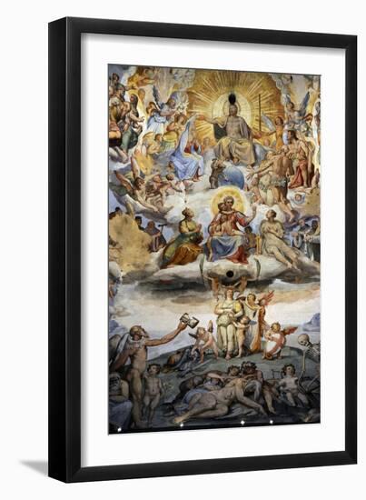 Italy. Florence. Dome of Brunelleschi. Last Judgement, by Giorgio Vasari and Zuccari-Giorgio Vasari-Framed Giclee Print