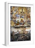 Italy. Florence. Dome of Brunelleschi. Last Judgement, by Giorgio Vasari and Zuccari-Giorgio Vasari-Framed Giclee Print