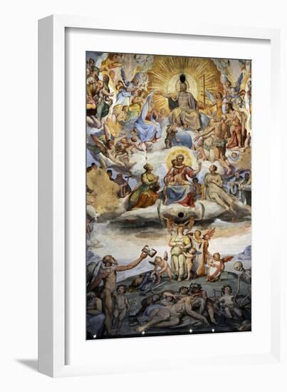 Italy. Florence. Dome of Brunelleschi. Last Judgement, by Giorgio Vasari and Zuccari-Giorgio Vasari-Framed Giclee Print