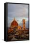 Italy, Florence, Main Duomo with evening's last light.-Terry Eggers-Framed Stretched Canvas