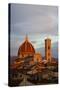 Italy, Florence, Main Duomo with evening's last light.-Terry Eggers-Stretched Canvas