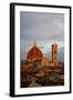 Italy, Florence, Main Duomo with evening's last light.-Terry Eggers-Framed Photographic Print