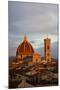 Italy, Florence, Main Duomo with evening's last light.-Terry Eggers-Mounted Photographic Print
