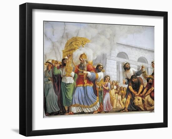 Italy, Florence, Palazzo Pitti, David Accompanies Transportation of Ark of Covenant, 1816-Luigi Ademollo-Framed Giclee Print