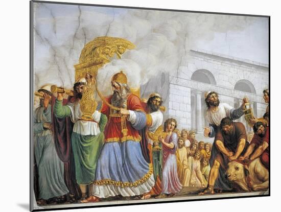 Italy, Florence, Palazzo Pitti, David Accompanies Transportation of Ark of Covenant, 1816-Luigi Ademollo-Mounted Giclee Print
