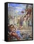 Italy, Florence, Palazzo Pitti, Stove Room in Palatine Gallery-Pietro da Cortona-Framed Stretched Canvas