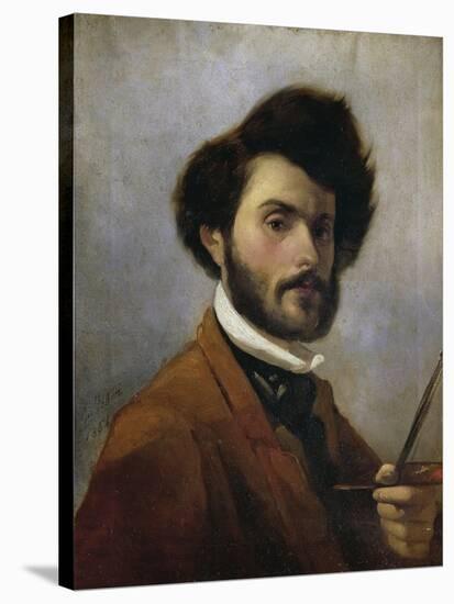 Italy, Florence, Self-Portrait at Age 29, 1854-null-Stretched Canvas