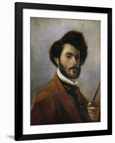 Italy, Florence, Self-Portrait at Age 29, 1854-null-Framed Giclee Print