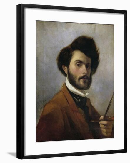 Italy, Florence, Self-Portrait at Age 29, 1854-null-Framed Giclee Print