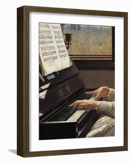 Italy, Florence, Starling's Song, Close-Up-null-Framed Giclee Print