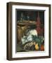 Italy Florence, Still Life with Crockery, Glassware and Fruit-null-Framed Giclee Print