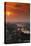 Italy, Florence, Tuscany. Central Florence at Sunset-Walter Bibikow-Stretched Canvas