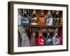 Italy, Florence, Tuscany, Western Europe, Leather Goods on Display-Ken Scicluna-Framed Photographic Print