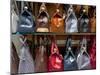Italy, Florence, Tuscany, Western Europe, Leather Goods on Display-Ken Scicluna-Mounted Photographic Print