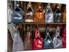 Italy, Florence, Tuscany, Western Europe, Leather Goods on Display-Ken Scicluna-Mounted Photographic Print