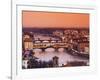 Italy, Florence, Tuscany, Western Europe, 'Ponte Vecchio' and Other Bridges on the Arno River and S-Ken Scicluna-Framed Photographic Print